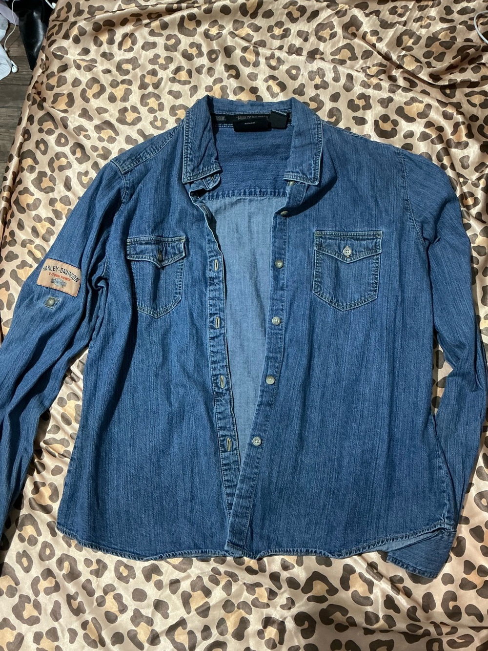Harley-Davidson Dark Blue Denim Shirt Jacket